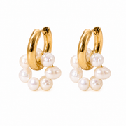 Pearl Bloom Hoops